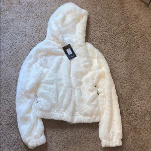 Fuzzy white jacket